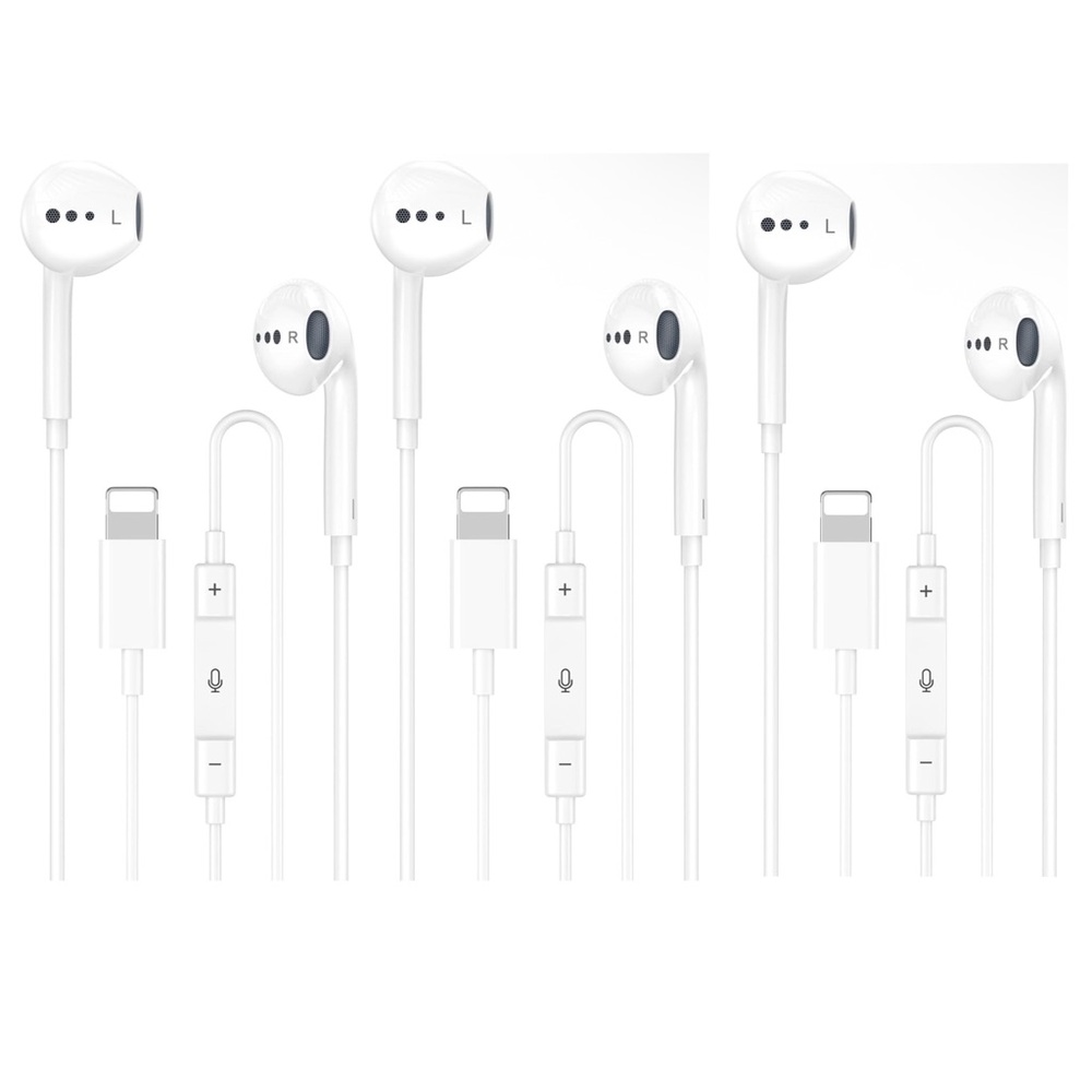 Set of 3 NEW Wired Headphones